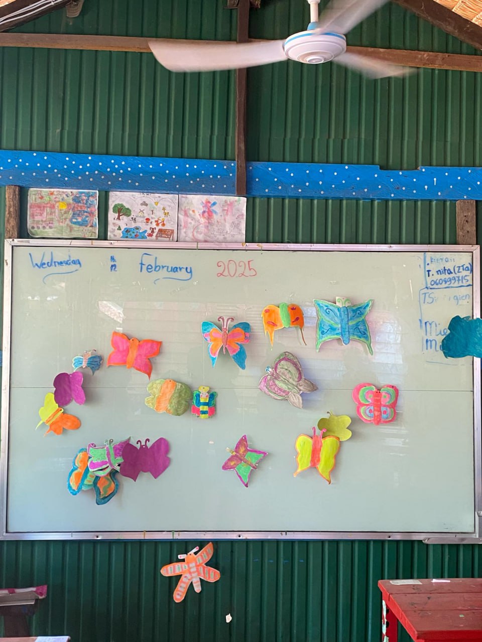 Drawing an painting butterfly. - greenwayschoolsamrong