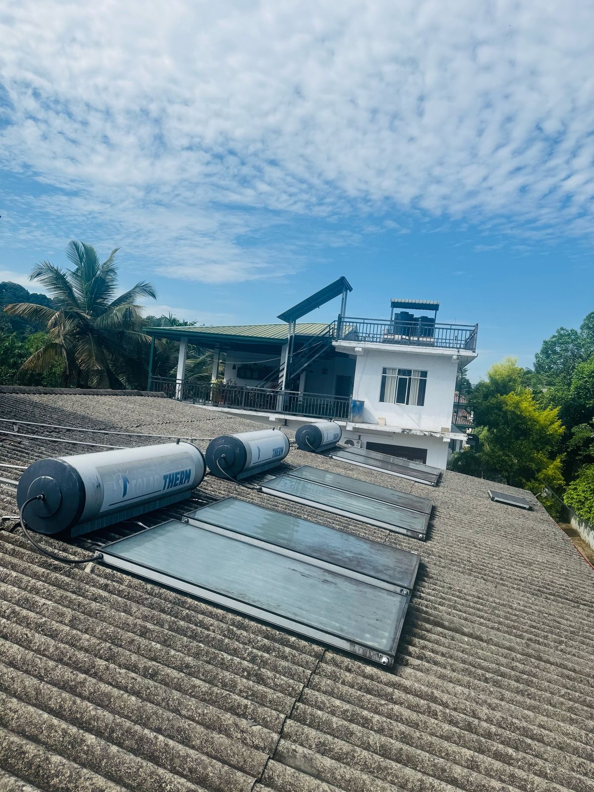 Solar hot water. - Dhammike The Green Lion