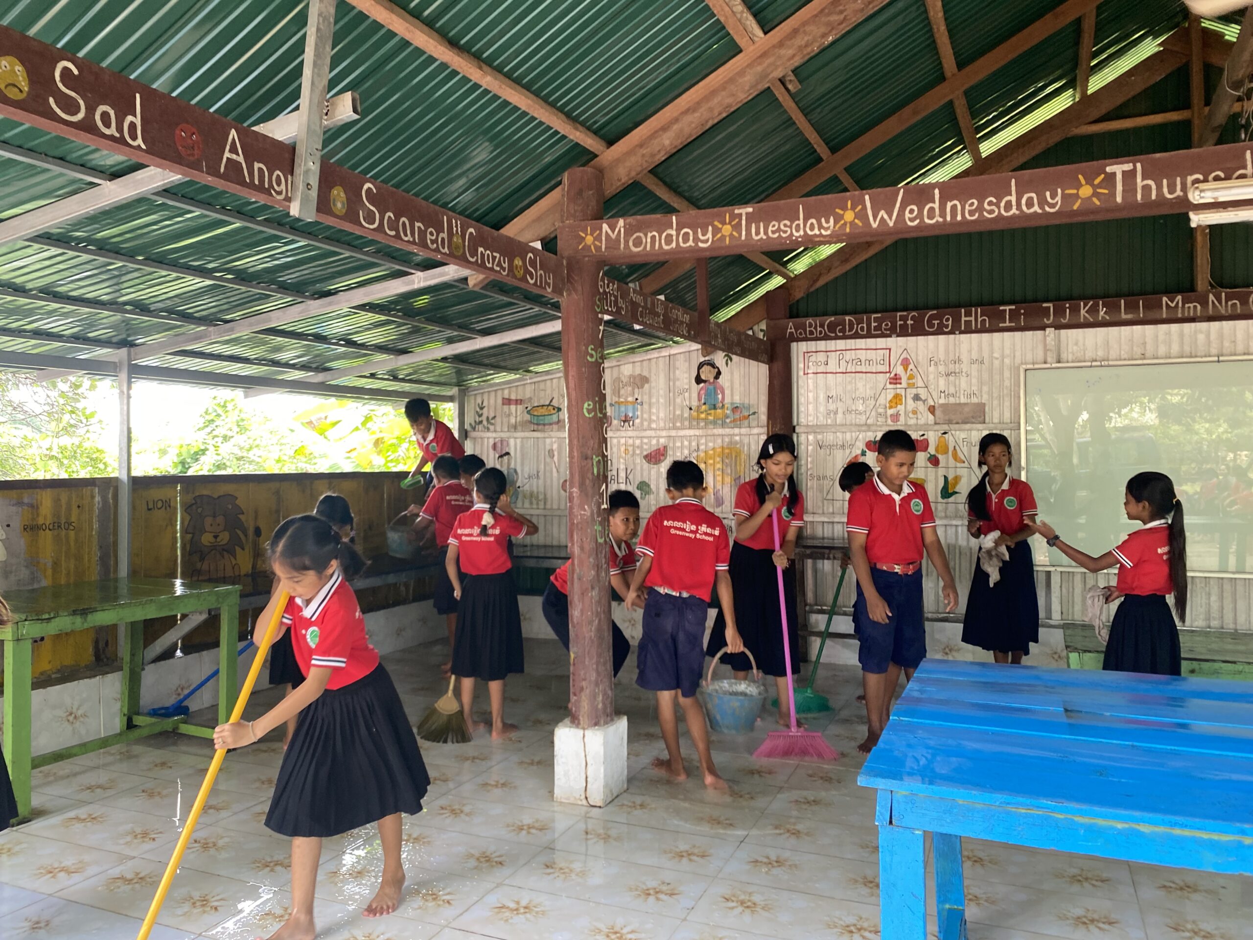 Cleaning the Classroom - greenwayschoolsamrong